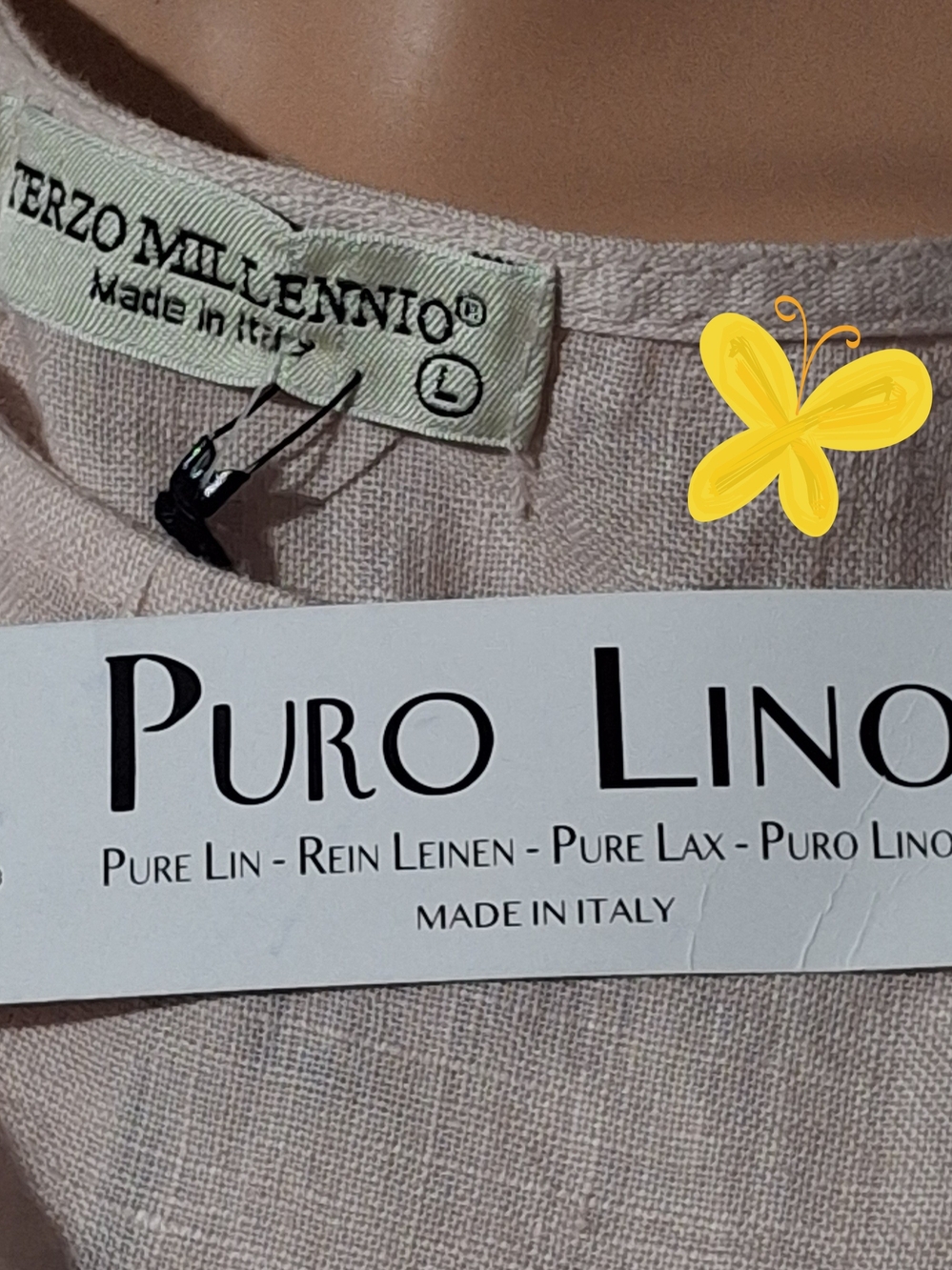 Men's Linen top — Light Pink